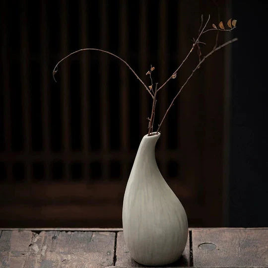 Classic White Ceramic Table Vase